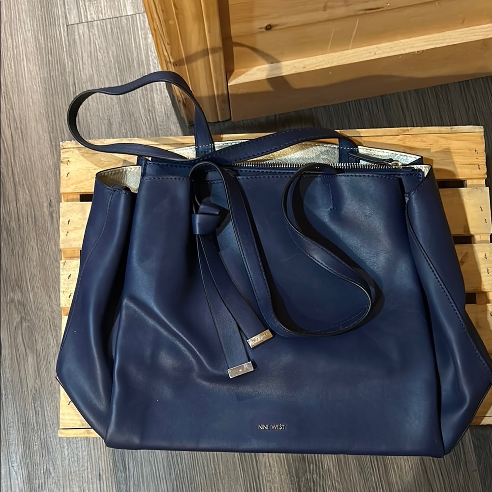 Nine West Navy Blue Tote Bag
